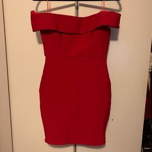 Windsor strapless red mini dress, size small